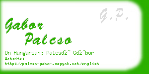 gabor palcso business card